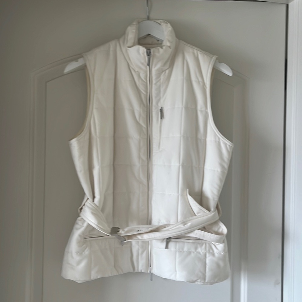 Cream quilted vest by Lauren by Ralph Lauren
